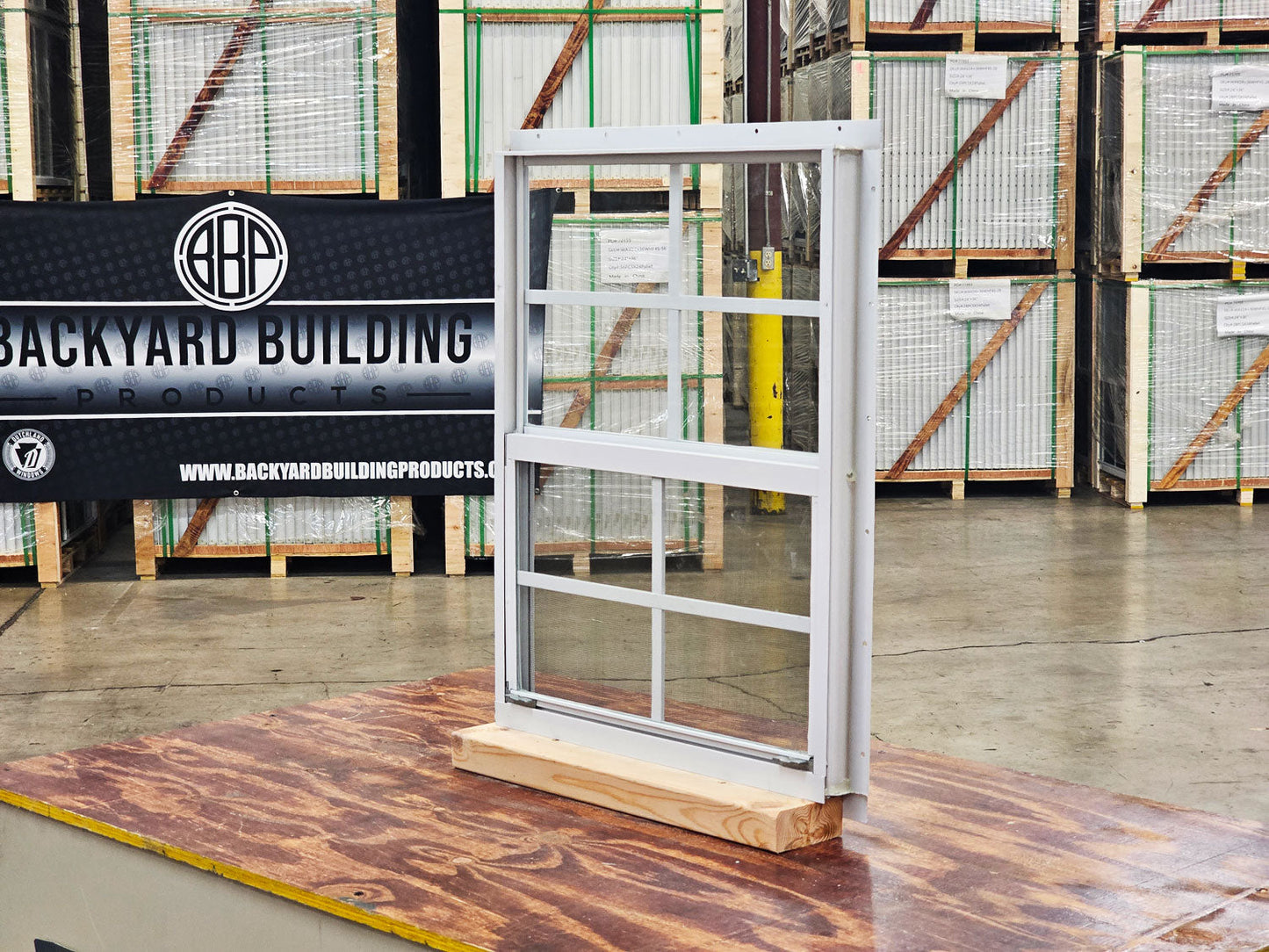 18x23 White Flush Mount Shed Window