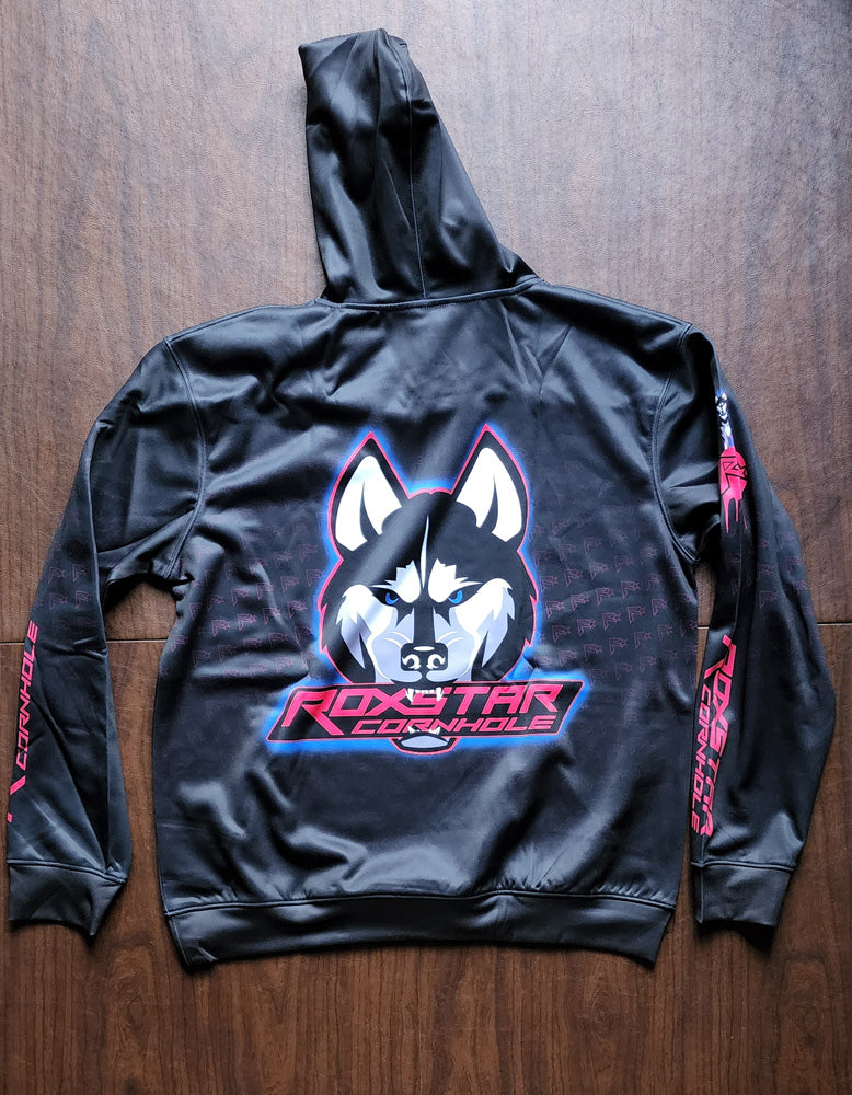 Sweat Shirt | Pull Over Hoodie | D30 | Black/Pink/Blue