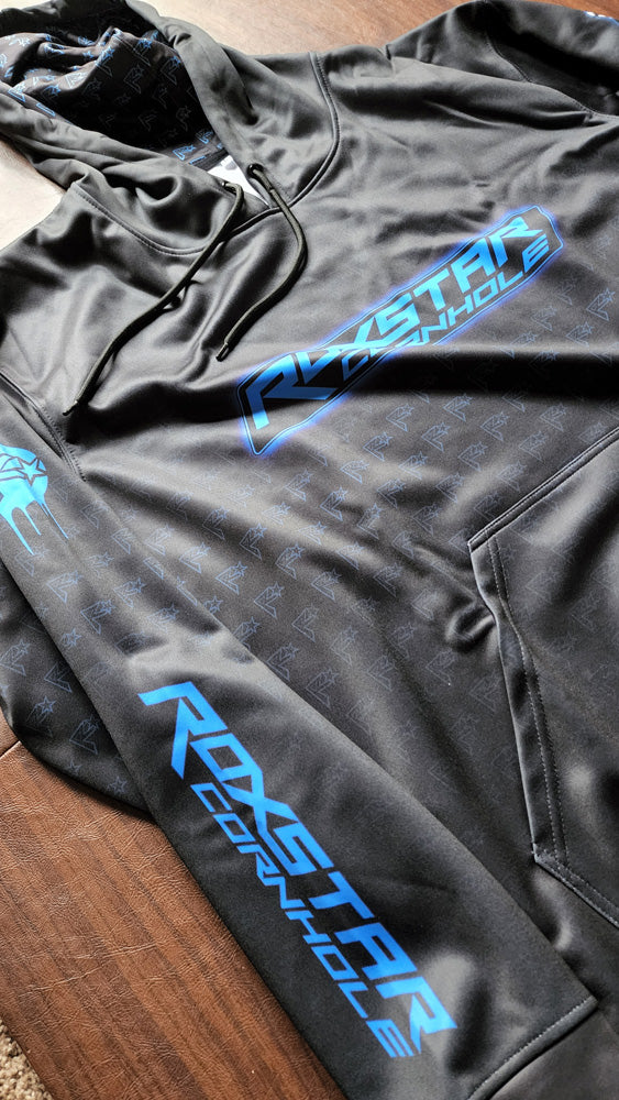 Sweat Shirt | Pull Over Hoodie | D30 | Black/Blue