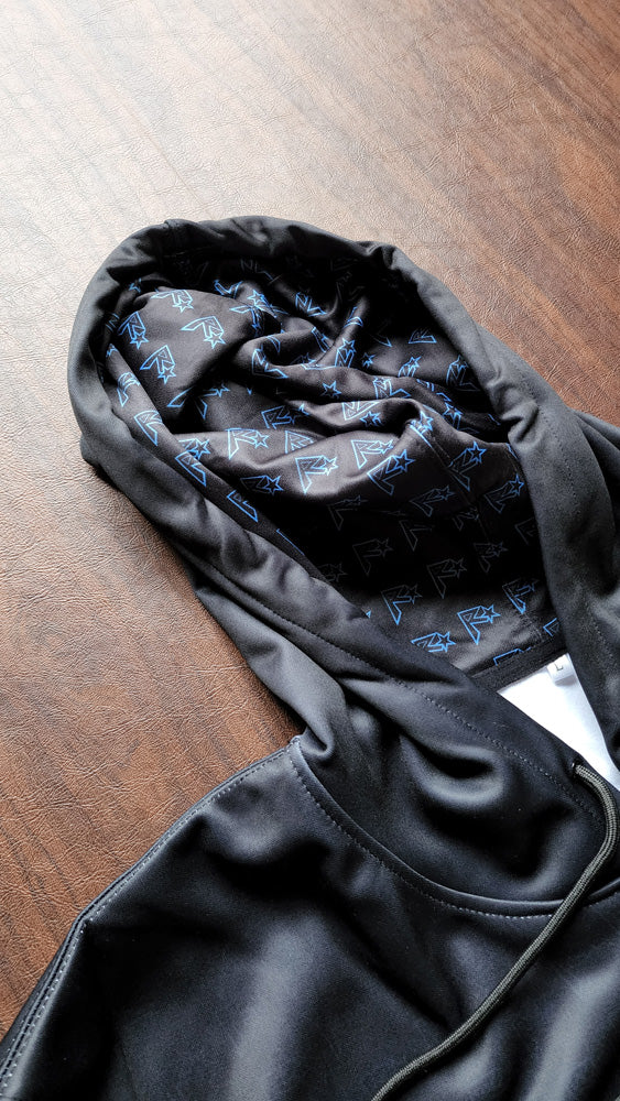 Sweat Shirt | Pull Over Hoodie | D30 | Black/Blue