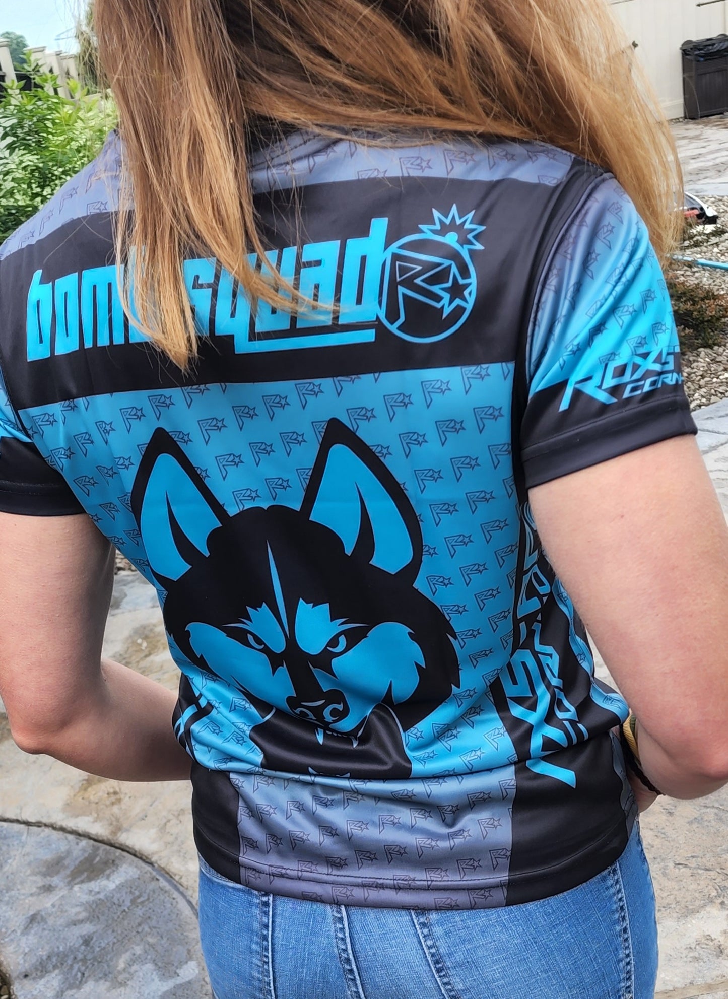 Womens Jersey Short Sleeve T-Shirt | D30 | Black/Teal