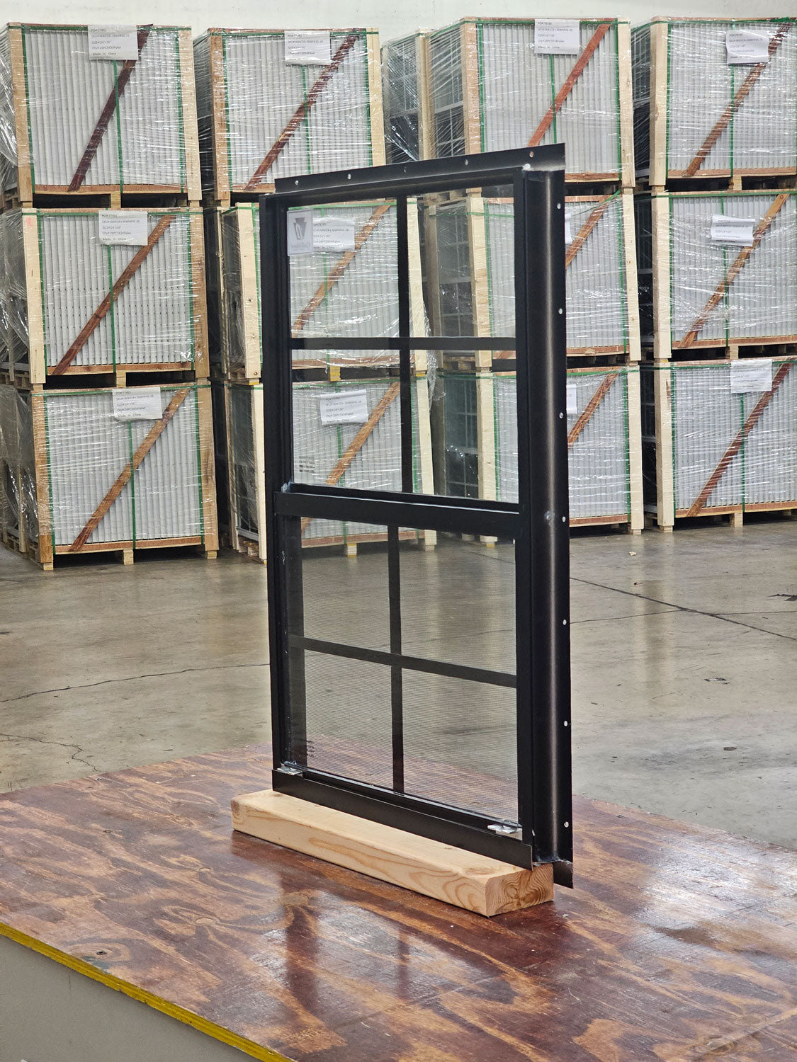18x27 Black Flush Mount Shed Window