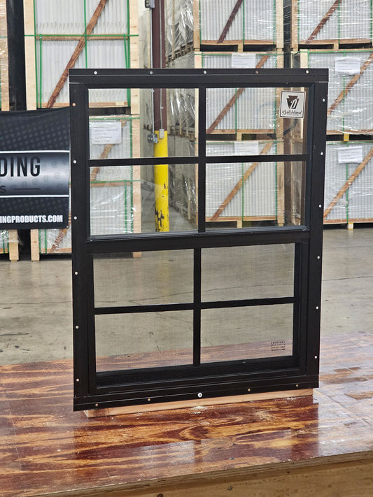18x23 Black Flush Mount Shed Window