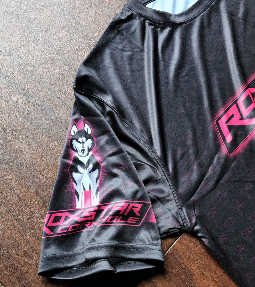 Jersey Short Sleeve T-Shirt | D18 | Black/Pink