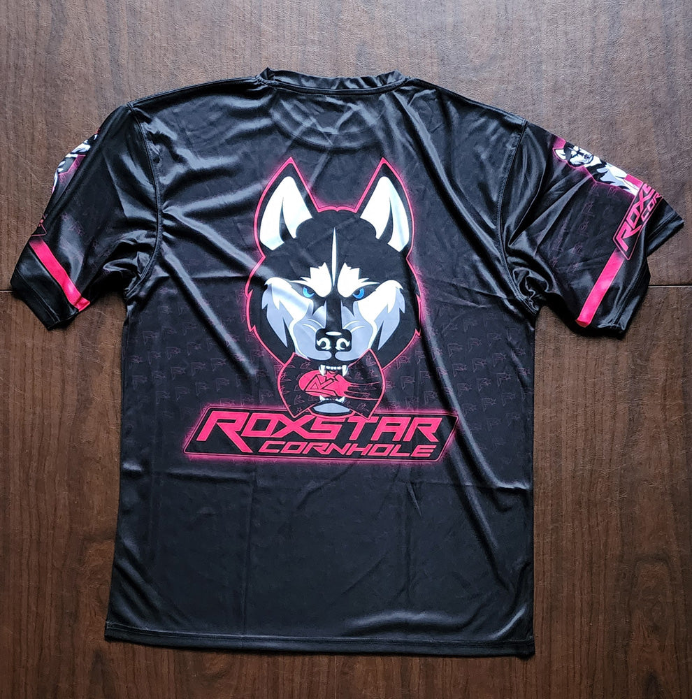 Jersey Short Sleeve T-Shirt | D18 | Black/Pink