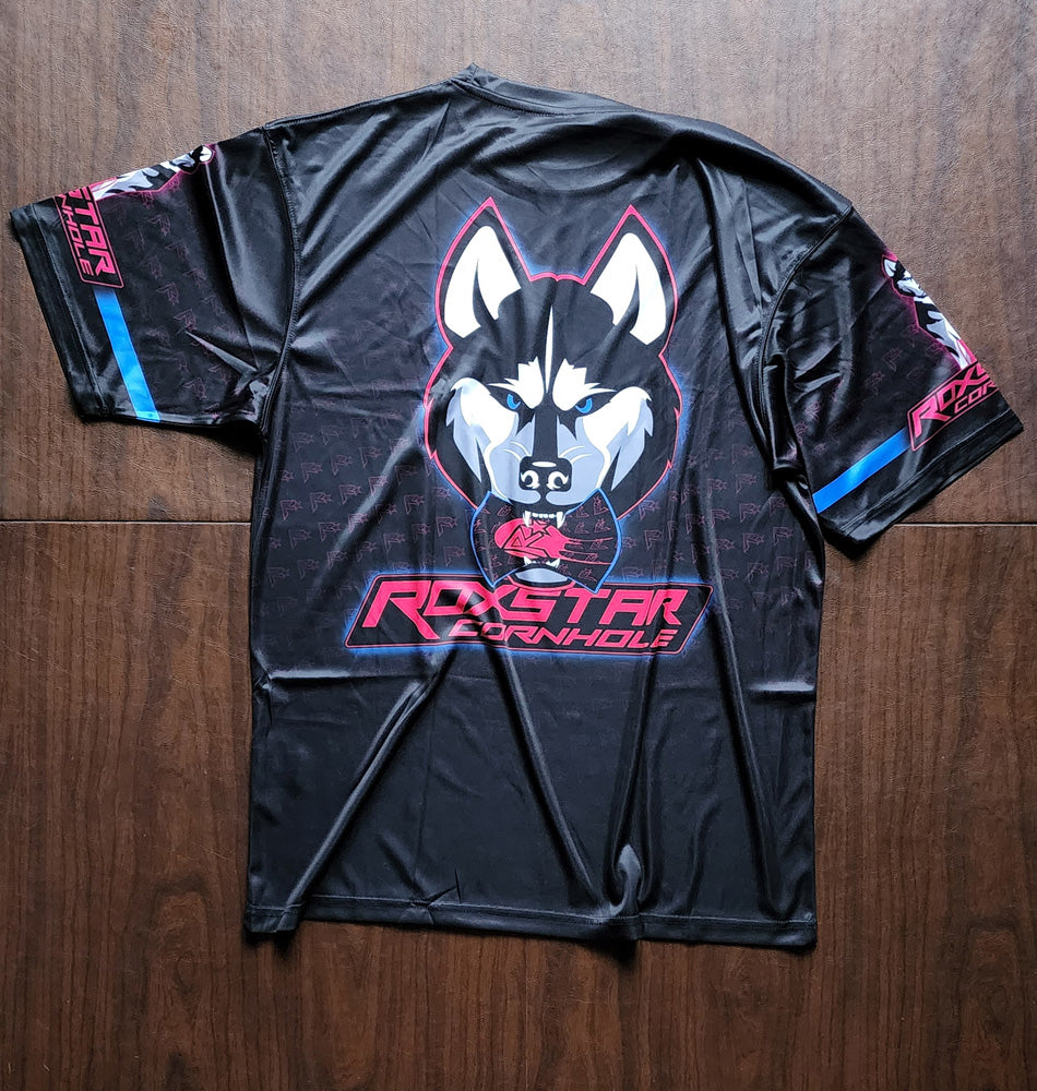 Jersey Short Sleeve T-Shirt | D18 | Black/Pink/Blue