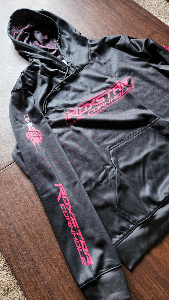 Sweat Shirt | Pull Over Hoodie | D30 | Black/Pink