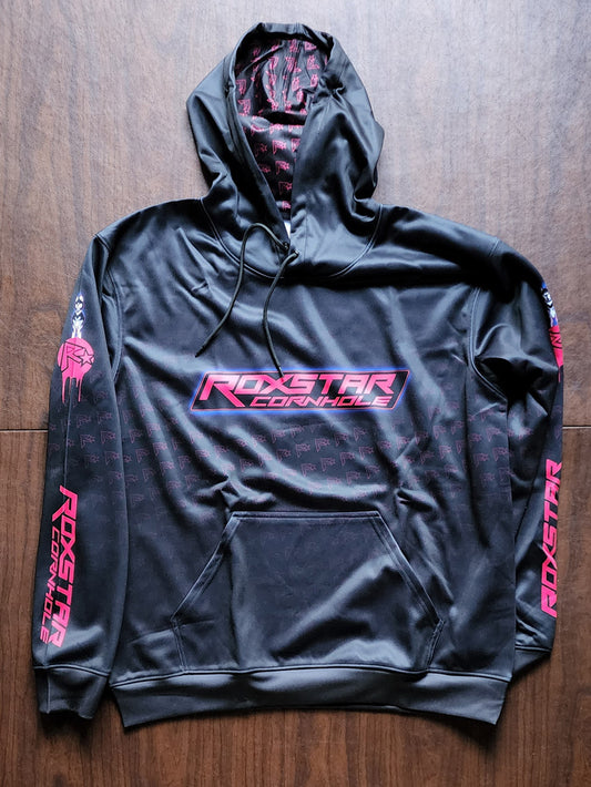 Sweat Shirt | Pull Over Hoodie | D30 | Black/Pink/Blue