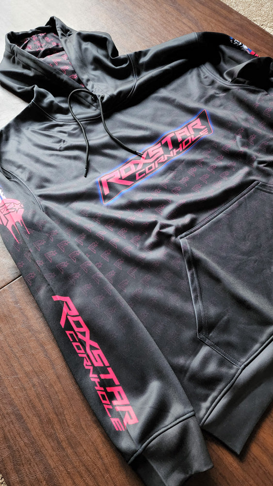 Sweat Shirt | Pull Over Hoodie | D30 | Black/Pink/Blue