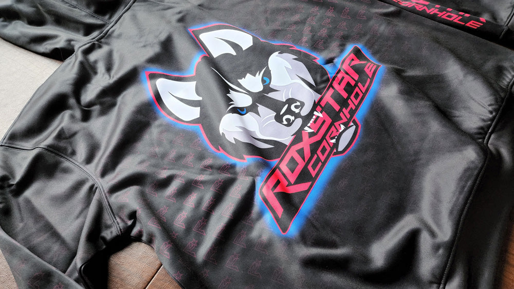 Sweat Shirt | Pull Over Hoodie | D30 | Black/Pink/Blue