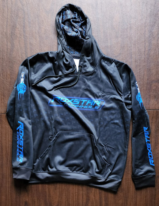 Sweat Shirt | Pull Over Hoodie | D30 | Black/Blue
