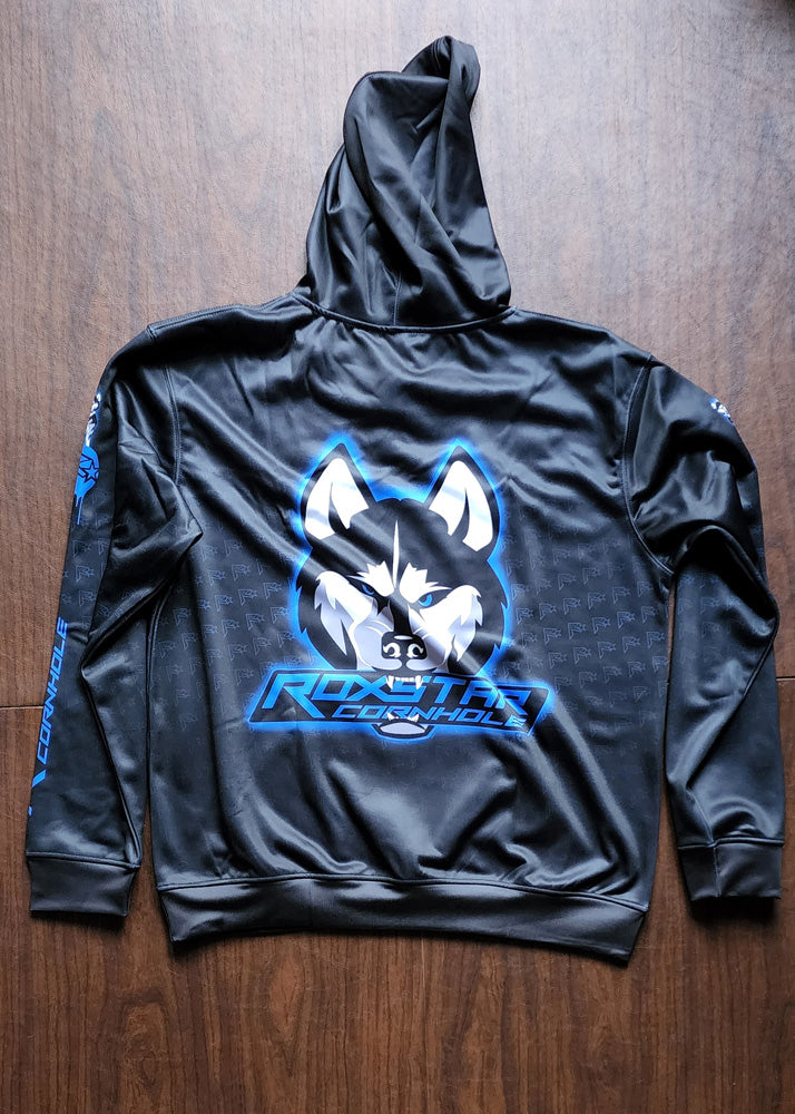 Sweat Shirt | Pull Over Hoodie | D30 | Black/Blue