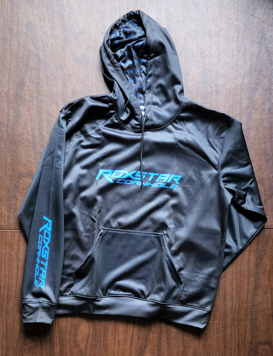Sweat Shirt | Pull Over Hoodie | D32 | Black/Blue