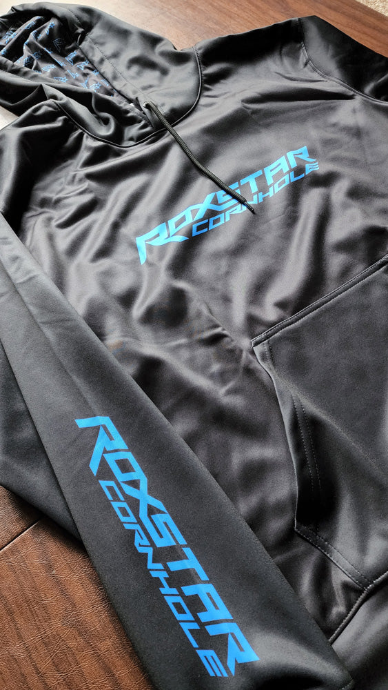 Sweat Shirt | Pull Over Hoodie | D32 | Black/Blue