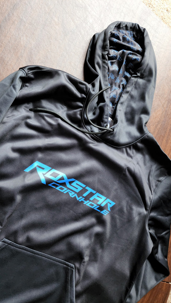 Sweat Shirt | Pull Over Hoodie | D32 | Black/Blue
