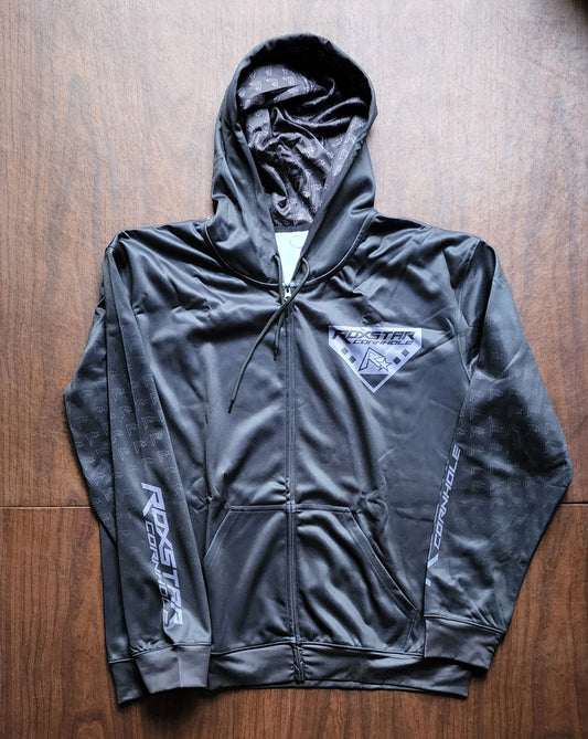 Sweat Shirt | Zip Up Hoodie | D33 | Black/Gray