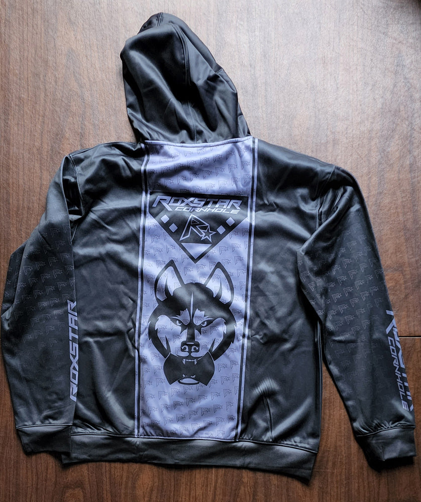 Sweat Shirt | Zip Up Hoodie | D33 | Black/Gray