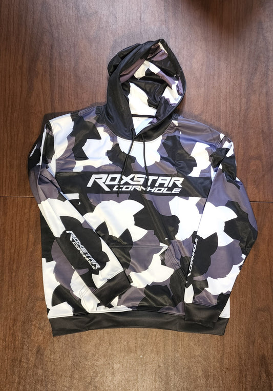 Sweat Shirt | Pull Over Hoodie | D35 | Camo Black/White