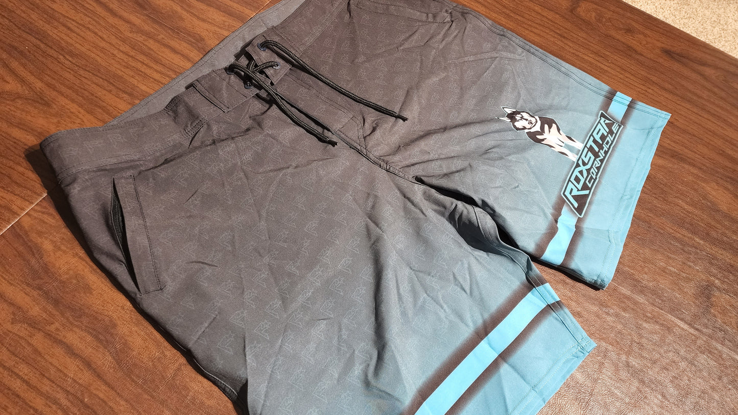 Board Shorts | D55 | Black/Teal