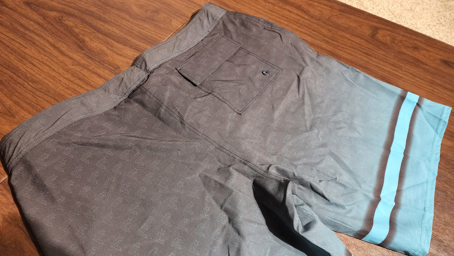 Board Shorts | D55 | Black/Teal