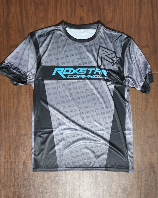 Jersey Short Sleeve T-Shirt | DT30 | Black/Gray/Teal