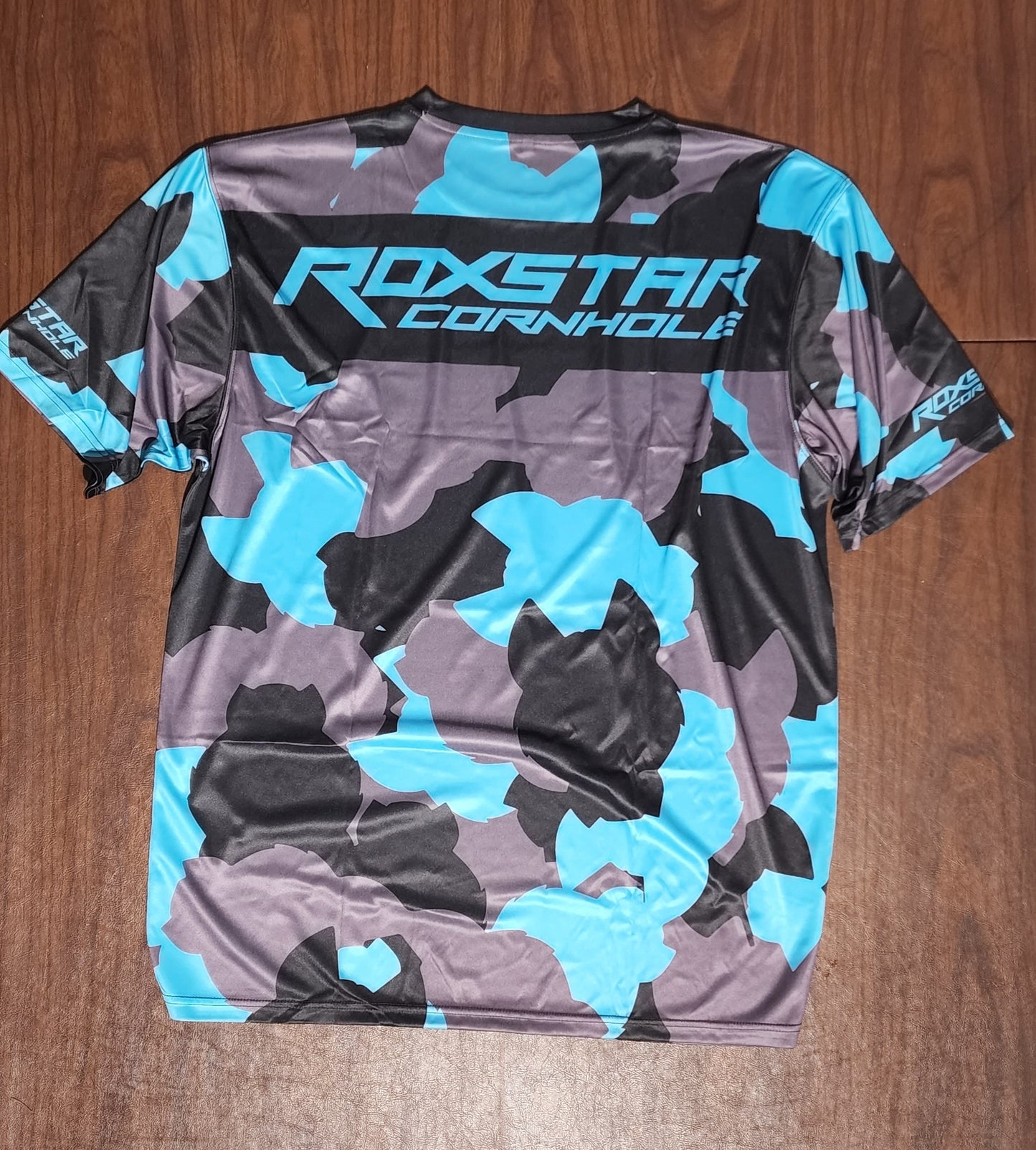 Jersey Short Sleeve T-Shirt | DT32 | Camo Black/Teal