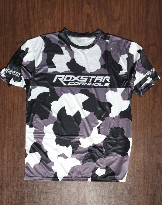 Jersey Short Sleeve T-Shirt | DT32 | Camo Black/White