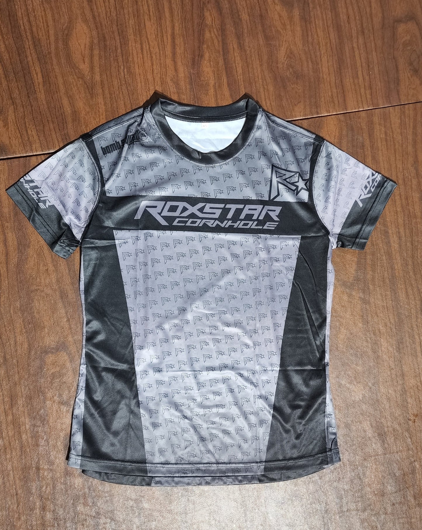 Womens Jersey Short Sleeve T-Shirt | D30 | Black/Gray