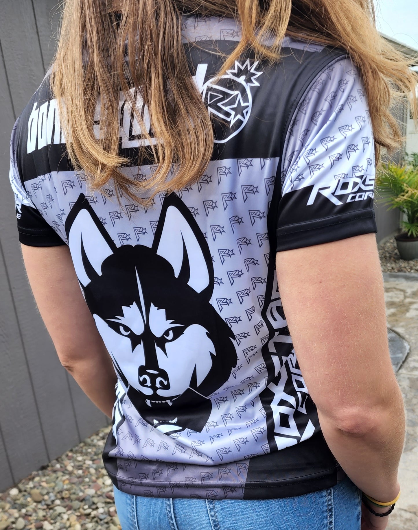 Womens Jersey Short Sleeve T-Shirt | D30 | Black/White