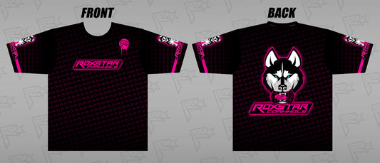 Jersey Short Sleeve T-Shirt | D18 | Black/Pink