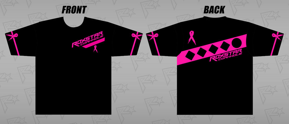 Jersey Short Sleeve T-Shirt | D16 | Black/Pink (Breast Cancer)