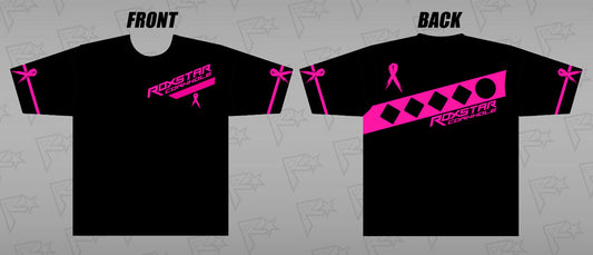 Jersey Short Sleeve T-Shirt | D16 | Black/Pink (Breast Cancer)